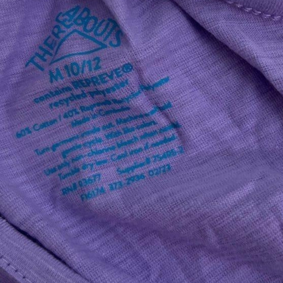 There Abouts Little and Big Girls purple peplum tank top - Picture 5 of 7